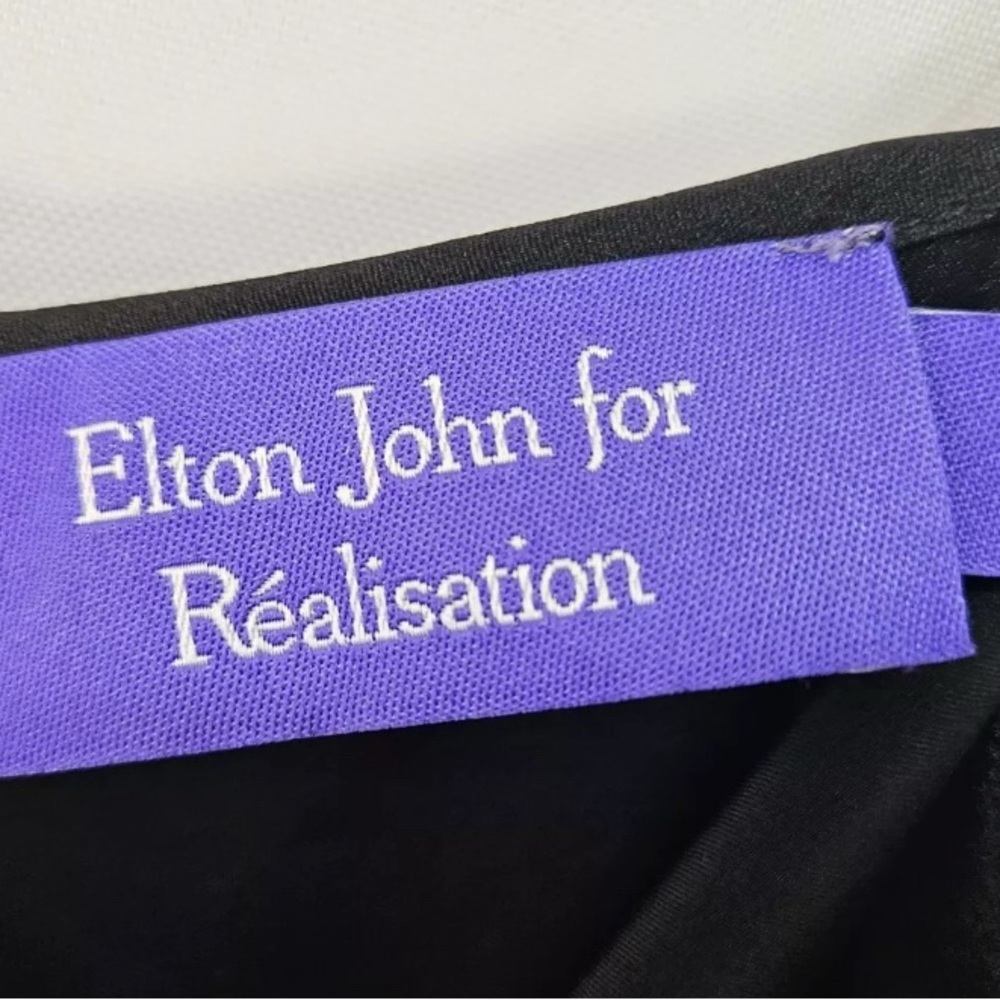 Elton John for Realisation Par The Sacrifice 100% Silk Slip Dress metallic snake - Picture 7 of 17